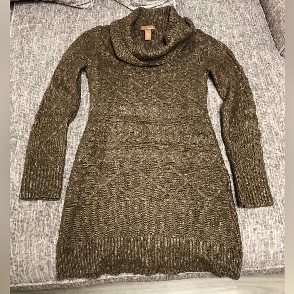 KAISLEY brown sweater dress